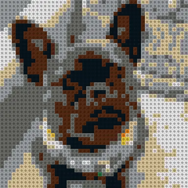 Warm reduced-palette mosaic